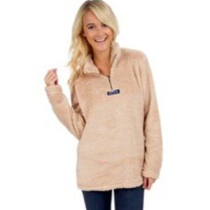 LAUREN JAMES Linden Pullover Sherpa Fleece Sand 2XL
